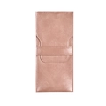 Custodia per pennelli trucco in pelle PU rosa con patta e finitura morbida - Custodia rosa