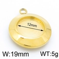 Support pendentif doré en acier inoxydable 12mm avec largeur 19mm et spécifications de 5g - 19mm (Intérieur 12mm) / Doré