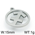 Silver stainless steel zodiac pendant with arrow design, 15mm width and 1g weight - Steel Sagittarius