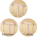 Pendientes de mariposa con perlas blancas en acabados plata, oro rosa y oro brillante - Estilo Mariposa Perla (A款KE84608-K) / Dorado