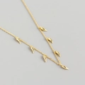 Collar minimalista de plata S925 dorada con colgantes geométricos de cuerno - Plata 925 / Dorado