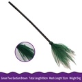 Green mesh witch broom for Halloween party, 89cm detachable two-section design - Green