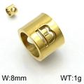 Perla in acciaio al titanio dorato 8mm con numero 13 traforato e cuore - Stile Lettera B Oro (KLJ1323-Z)