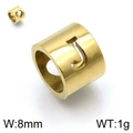 Gold titanium steel pendant with hollow letter J design, 8mm width and 1g weight - Gold Letter J Style (KLJ1331-Z)