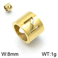 Gold plated stainless steel letter N bead pendant for jewelry making 8mm width - Gold Letter Z Style (KLJ1347-Z)