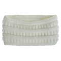 Bandeau d'hiver blanc en grosse maille avec texture côtelée douce pour protéger les oreilles - Blanc