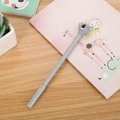 Stylo gel koala gris mignon sur carnet rose pour fournitures de papeterie scolaire - 0.5mm / Gris