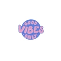 Spilla in smalto blu con scritta Good Vibes Only rosa per accessori creativi - Motivo Tondo Lettera Blu (xz130-2)