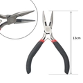 Precision 13cm needle nose pliers with non-slip red and black handles for DIY tasks - Black & Red Handle 13cm Needle Nose Pliers