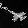 Polished zinc alloy fighter jet keychain with high gloss silver metallic finish - Fighter Jet Style (GX-049) / Silver