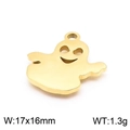 Colgante de fantasma de acero inoxidable dorado para joyería DIY, 17x16mm Halloween - Dorado (KLJ7124-Z)