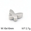 Colgante mariposa de plata con diamantes, 15x10mm, peso 2,7g para collares - Mariposa Color Acero (KLJ6912-Z) / 15x10mm