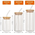 (cup Bamboo And Wooden Lid Straw Egg Case Packaging) / 500ml 16oz