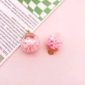 Colgantes de bola de cristal DIY con lentejuelas de estrellas rosa y amarilla y ganchos - Bola de Vidrio con Lentejuelas de Estrellas