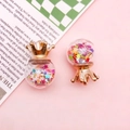 Colgante de cristal con forma de corona y lentejuelas de estrellas para bisutería - Bola de Vidrio con Corona y Estrellas de Colores
