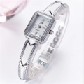 Orologio donna elegante al quarzo argento con cinturino in strass e quadrante bianco - Cinturino Argento Quadrante Bianco