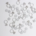 Coriandoli ad anello con diamante glitter argento per decorazione tavola matrimonio - Argento