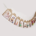 Striscione fotografico mensile in carta kraft per il primo compleanno del bambino - Cornice Foto In Carta Kraft