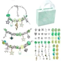 Detail view of DIY blue ocean charm bracelet kit with beads and starfish pendants - Green System