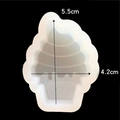 Silicone ice cream cone mold for resin and clay, 5.5cm x 4.2cm size with dimensions shown - No.3 Ice Cream - Transparent