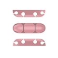 Pink silicone desktop cable organizer with multi-slot design and curved matte finish - CR04 (4 Slots) / Pink