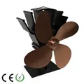 Detail van 4-blads kachelventilator met bronzen bladen en CE RoHS-certificering - Brons