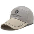 Gorra de béisbol transpirable en gris y beige con bordado de logotipo Sport exterior - Ajustable / Gris Patchwork Beige