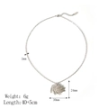 Silver vintage fireworks texture pendant necklace with 30mm x 24mm dimension details - Silver Necklace Style (YYN023306-P)