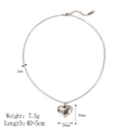 18K vergoldete Halskette mit Herzanhänger, geometrischer Facettenstruktur und verstellbarer Kette - Silberne Herzanhänger Halskette(YYN023310-P)