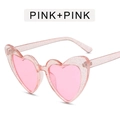 Transparent Powder Frame Pink Lens / Metal Hinge