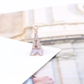 Ciondolo Torre Eiffel in lega viola chiaro e oro per creazione di gioielli fai-da-te - Viola