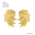 Übertriebene goldene Spiral-Ohrstecker aus 18K vergoldetem Edelstahl für Damen - 18K Gold / Gold