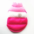 Veste d'hiver pour chien rose et magenta avec écusson Born To Be Loved - L / Rembourré Rose Rouge