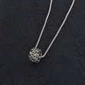 Silver hollow cylindrical cross pendant necklace with round box chain for men - Hollow Cross Ring Style