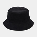 Dettaglio ravvicinato della trama in velluto a coste nero di un cappello da pescatore - M (56-58cm) / Nero