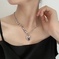 Heart-shaped Stone Necklace X2420