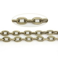 Catena a maglie metalliche a forma di O in bronzo antico per gioielli fai da te - 5x4mm Bronzo antico 5m
