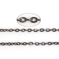 Catena O-chain nera per creazione di gioielli fai da te e collane artigianali - 3x2mm Canna di Fucile 5 Metri