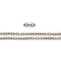 Catena di estensione per gioielli fai-da-te da 5m in bronzo vintage per creare orecchini - Catena tonda O 3x2mm Bronzo antico 5m