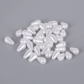 Perle a goccia in finta madreperla bianco crema per gioielli fai da te e accessori capelli - 6x10mm (100 Pezzi/Confezione) / Bianco