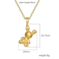 18K gold plated stainless steel rabbit pendant necklace with 45cm chain dimensions - Rabbit Shape (Gold MS-190)