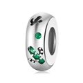 925 Sterling Silber/Zirkonia / Grüner Kaktus(PA0140)