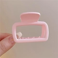 Elegante pinza para el pelo cuadrada rosa mate para peinados de mujer - Rosa Claro