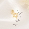 Ciondolo a stella in oro 14K 18x10,1mm per creazione di gioielli fai da te - Stella a Otto Punte / Oro