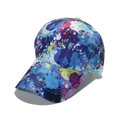 Women's trendy baseball cap with colorful abstract graffiti print and curved sun visor - M (56-60cm) / Colorful Abstract