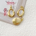Detail of 12x16mm heart shell pendants with 18k gold plating showing front and back - Style 4-Irregular MOP Pendant