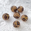 Gros plan de perles léopard en strass pour bijoux DIY et chaînes de téléphone - 9# Motif Léopard Mode (Simple)