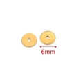 6mm PVD 18K gold plated stainless steel flat spacer beads for DIY jewelry making - 6mm / Gold