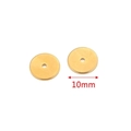 PVD 18K gold plated 10mm stainless steel loose spacers for DIY jewelry making - 10mm / Gold