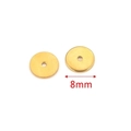 PVD 18K gold plated stainless steel spacer beads with 8mm diameter for jewelry making - 8mm / Gold